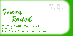 timea rodek business card